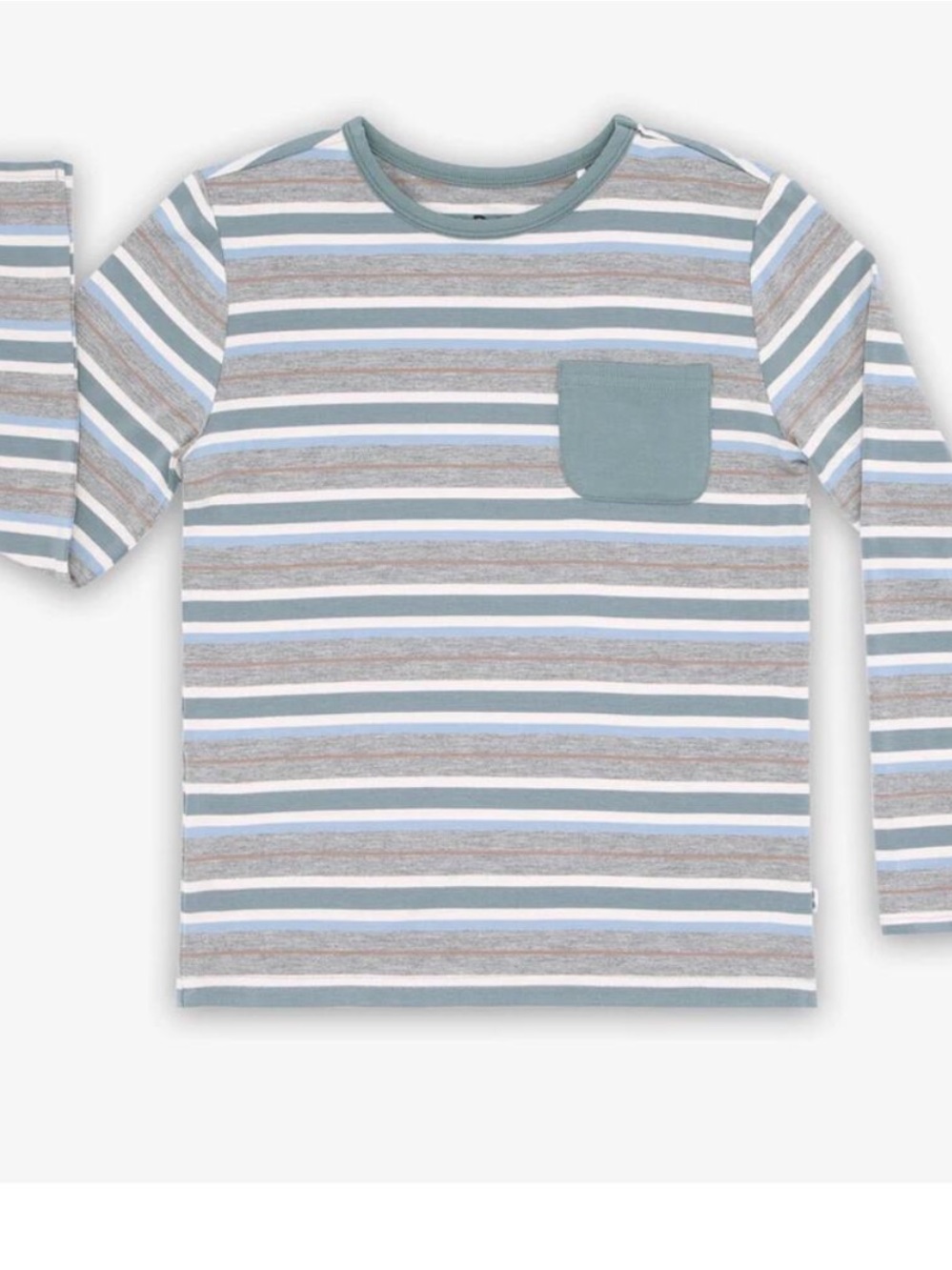 Play By Little Sleepies Vintage Teal Striped Tee 3T